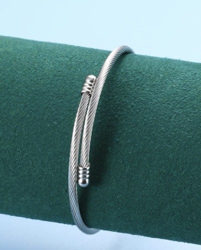 Bracelet torsadé fin argenté - torsadé,