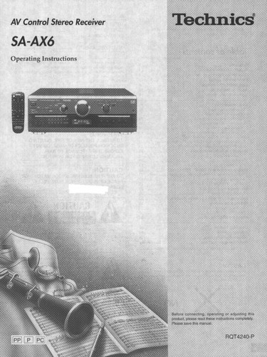 Technics ax6 receiver - sa-ax6,