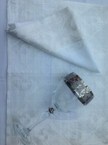 Serviettes coton blanc 6 - 6,