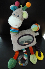Q1. DOUDOU NICOTOY ACTIVITE GIRAFE ZOE vache GRIS miroir balle anneau bille TTBE