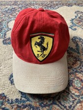 Véritable Casquette FERRARI Rouge 100 % Cotton Blason Ajustable