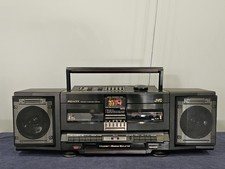 JVC PC-V77 Boombox Portable Component System Radio Double Cassettes