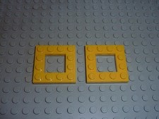 2 LEGO Yellow Plate 4x4 with