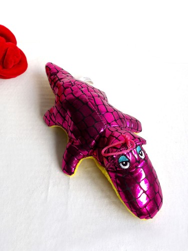 Doudou crocodile rose - crocodile,