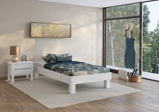 Lit double / lit simple blanc