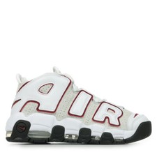 Chaussures Baskets Nike homme Air More Uptempo '96 Blanc Blanche Cuir Lacets