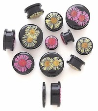 1 Pair Black Acrylic Real