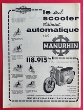 Publicité de presse: Scooter Automatique MANURHIN  1958