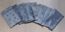 Lot 9 serviettes de table en tissu à motifs gris