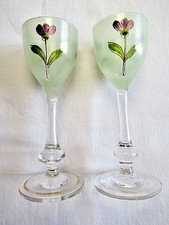 2 VERRES A LIQUEUR EMAILLES -