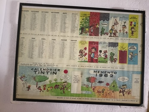 Calendrier tintin memento - memento, 1962