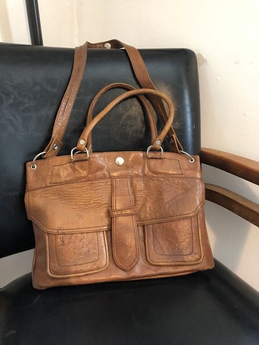 Vtg leather shabby boho - leather, purse