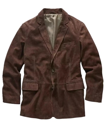 Blazer homme daim marron - blazer, en