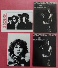 JIM MORISSON / THE DOORS LOT 4 CARTES POSTALES CHANTEURS GROUPES POP ROCK