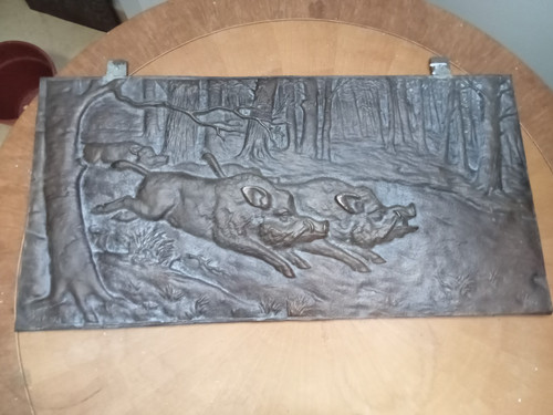 Bas relief bronze - relief, d'aprés