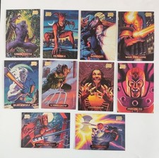 Fleer Marvel Masterpieces' 94 10 cards VF+/NM Sabretooth Magneto War machine ...