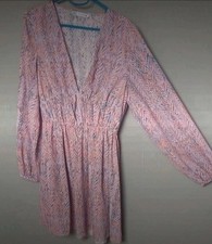 Robe Zara Abricot Et Rose 34