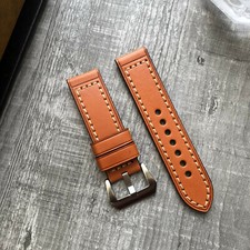 Épais Orange Bracelet Montre Cuir Pour panerai Luminor Marina Radiomir Pam