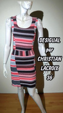 Desigual By Christian Lacroix Taille 36  robe sans manches rouge noir gris