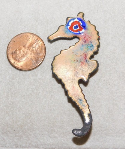 Broche émaillée sur - Émaillée, cuivre
