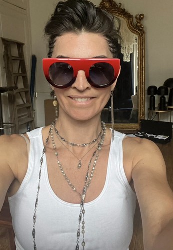 Lunettes soleil rouge - lunettes,