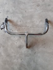 vintage guidon acier chrome vélo ville avec potence ancien annee 80