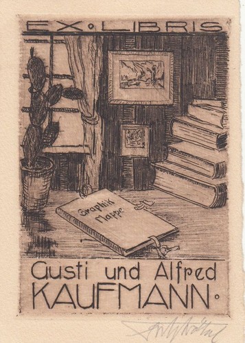 Exlibris livre art radierung - livre,