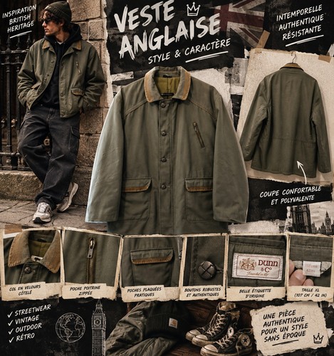 Dunn veste homme - veste, verte