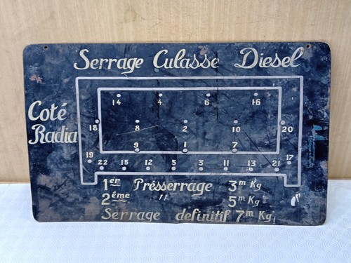 Plaque garage serrage de - de,
