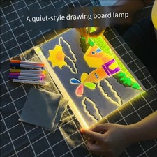 Planche à Dessin LED pour Enfants avec Matériel d'Écriture Acrylique et Inter