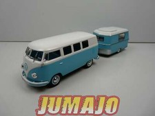 CCE204 1/43 camping cars hachettes IXO Cadeau : Volkswagen Kombi T1 + Caravane