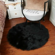 Fausse Fourrure Coussin Rond