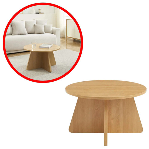 Table basse ronde ruba effet - basse,
