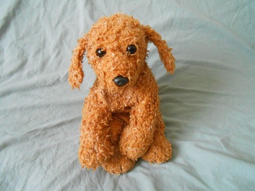 Doudou peluche chien marron