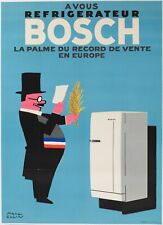 Affiche Originale - Paul Colin - Bosch - Réfrigérateur - Palme d'Or - 1963