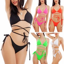 Bikini Femme Triangle Brésilien Lacets Costume Bain Deux Pièces Toocool MB1355