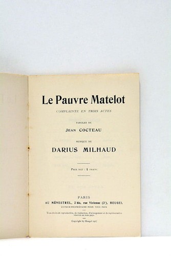Pauvre matelot jean - le,