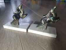 Paire de serre livres Cerf signé FRANJOU Art déco