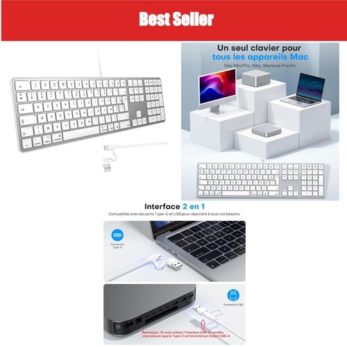 Omoton clavier filaire mac - filaire,