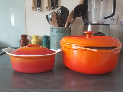 Lot cocotte fonte émaillée