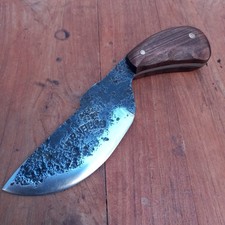 Gros Couteau Artisanal FORGÉ Manche En Bois 