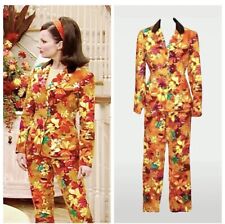 90s Vintage Moschino Jeans Velvet Floral Blazer Fran Fine The Nanny Sz 10