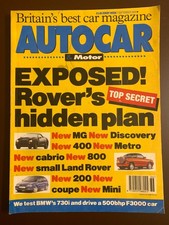 AUTOCAR Magazine 7/09/1994; MG