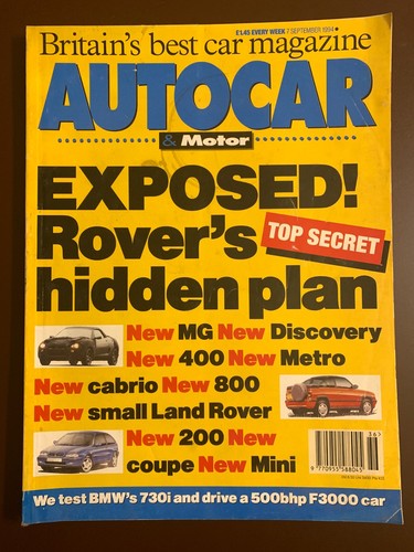 Autocar magazine 1994 - autocar,