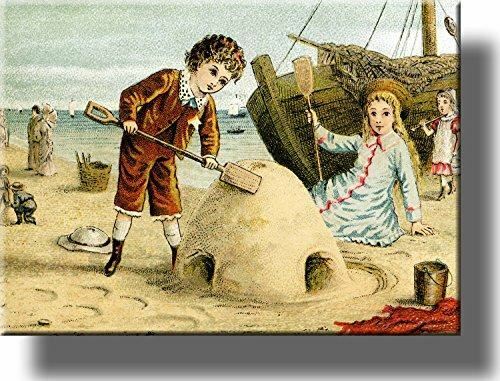 Boy and girl playing sand - and,