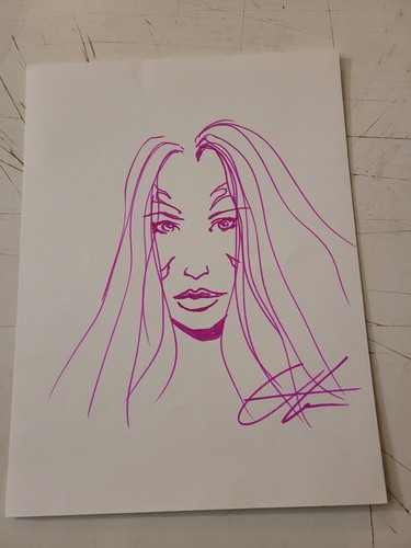 Dessin dédicacé visage de - dédicacé,