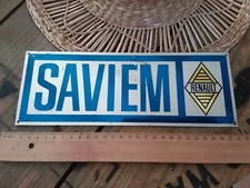 ancienne petite plaque camion Renault SAVIEM en aluminium garage n bidon d'huile