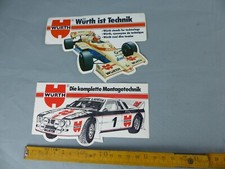 Lot  2 autocollants sticker WÜRTH Lancia rallye RÖHRL 1983 Aufkleber VINTAGE B3