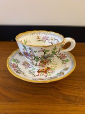 Rare tasse et sous tasse à thé JOHN ROSE & Co ENGLISH PORCELAIN COALPORT 1830
