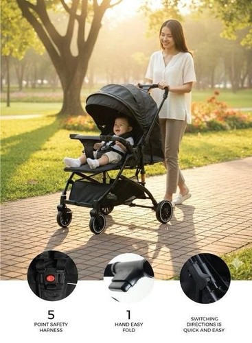 Luxury baby stroller pushchair - baby,